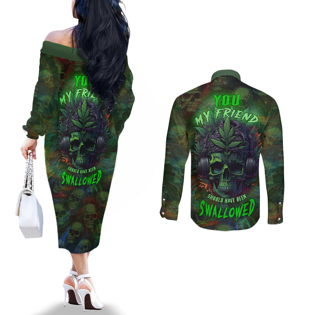 you-my-friend-should-have-been-swallowed-couples-matching-off-the-shoulder-long-sleeve-dress-and-long-sleeve-button-shirts