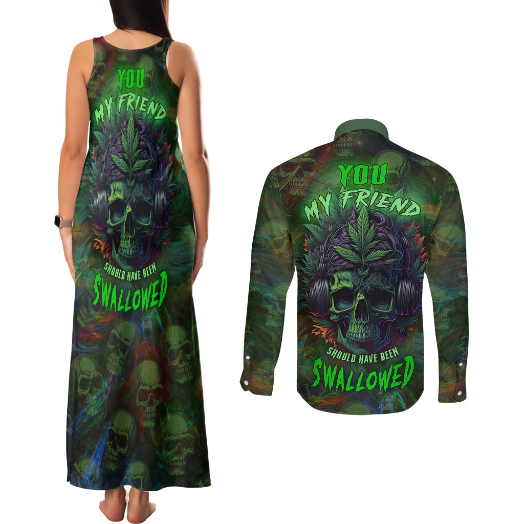 you-my-friend-should-have-been-swallowed-couples-matching-tank-maxi-dress-and-long-sleeve-button-shirts