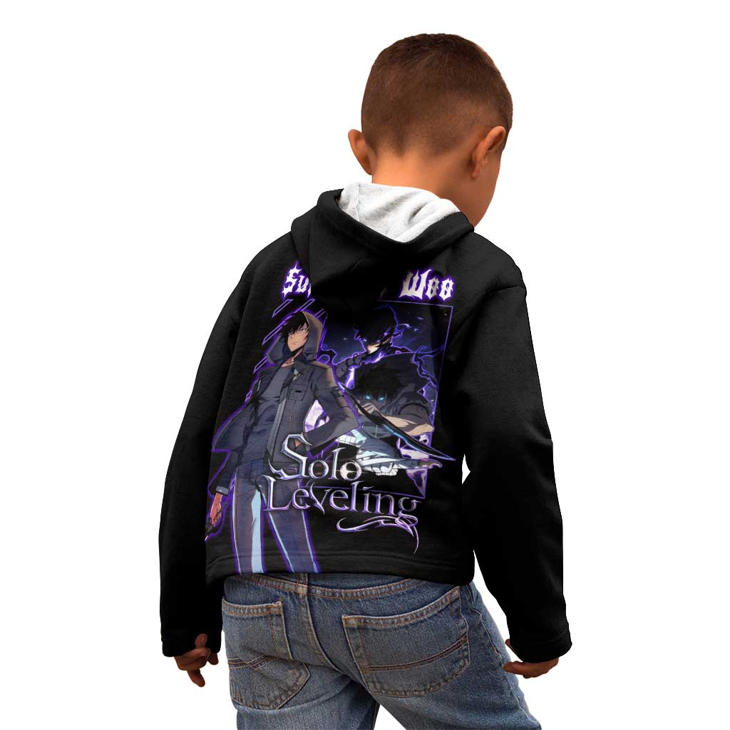 Sung Jinwoo Solo Leveling Kid Hoodie Anime Style