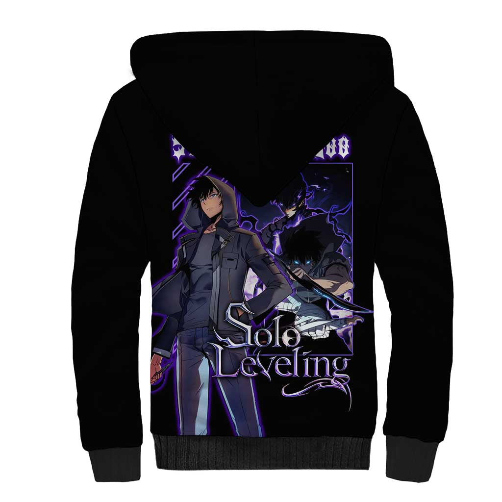 Sung Jinwoo Solo Leveling Sherpa Hoodie Anime Style