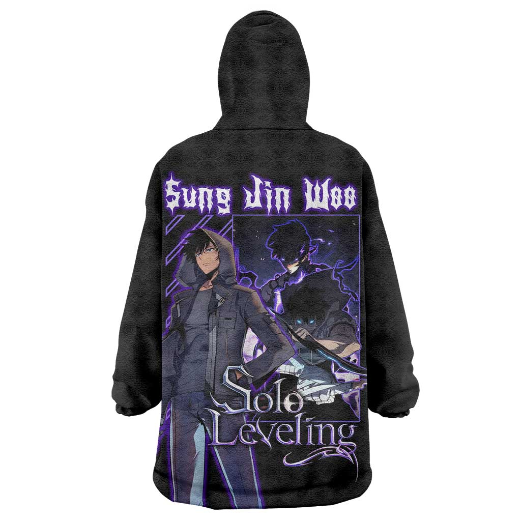 Sung Jinwoo Solo Leveling Wearable Blanket Hoodie Anime Style