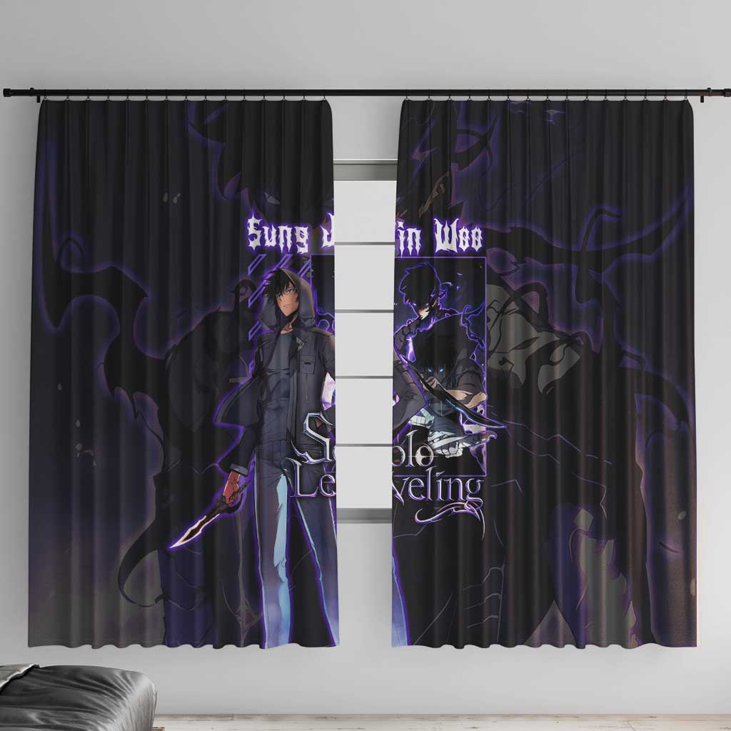 Sung Jinwoo Solo Leveling Window Curtain Anime Style