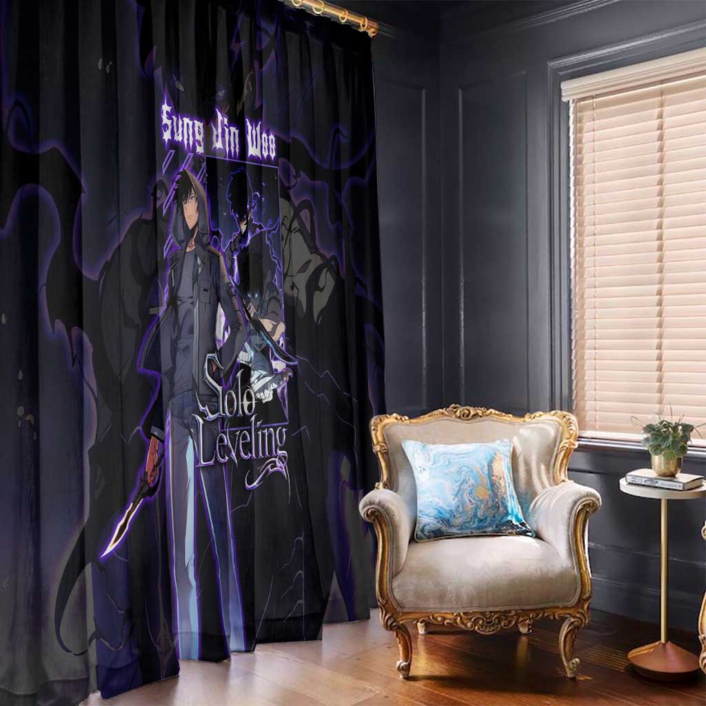 Sung Jinwoo Solo Leveling Window Curtain Anime Style