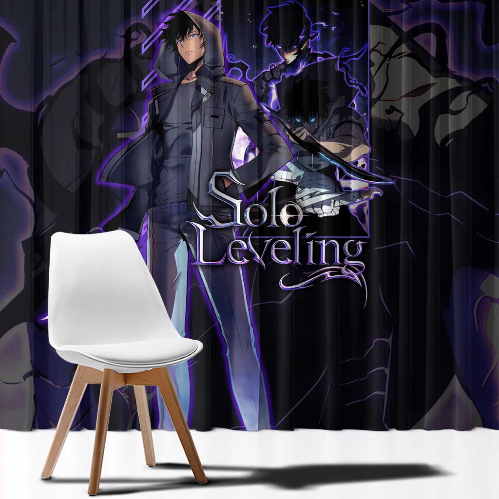 Sung Jinwoo Solo Leveling Window Curtain Anime Style