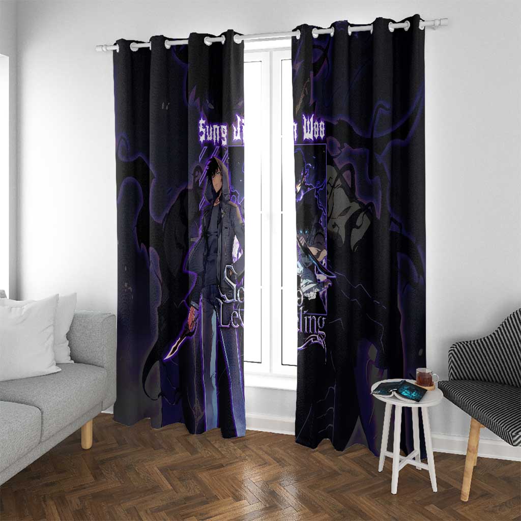 Sung Jinwoo Solo Leveling Window Curtain Anime Style
