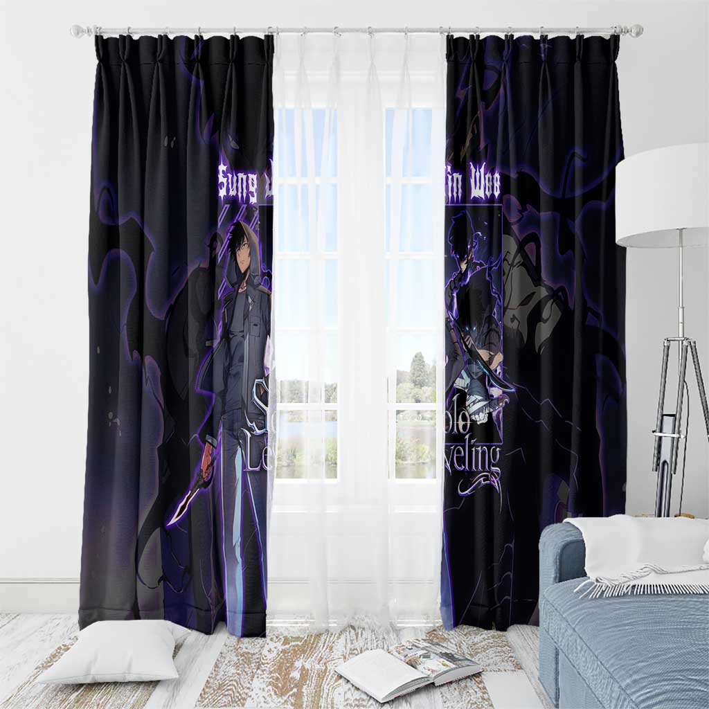 Sung Jinwoo Solo Leveling Window Curtain Anime Style