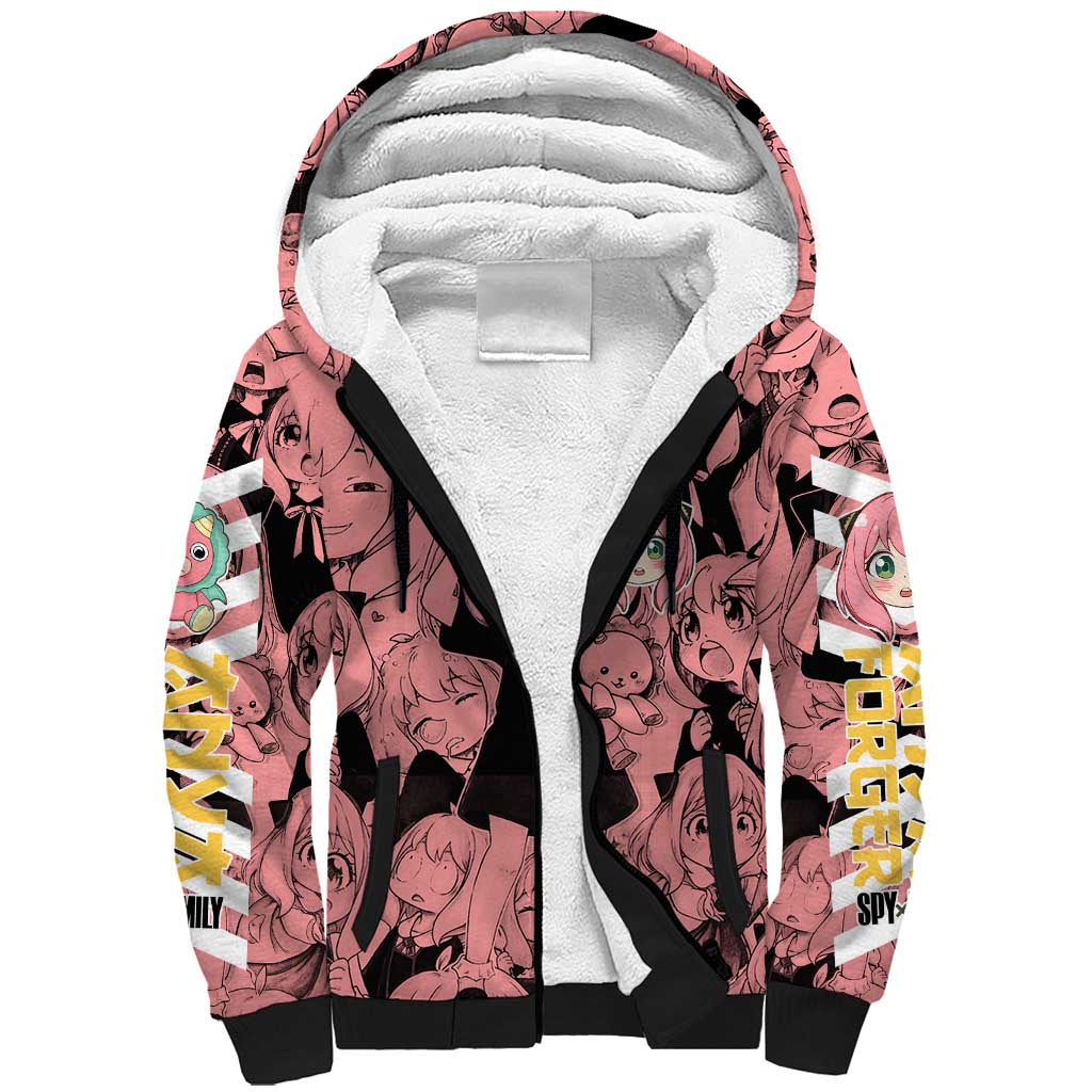 Anya Forger Bond Spy x Family Sherpa Hoodie Anime Mix Manga Style