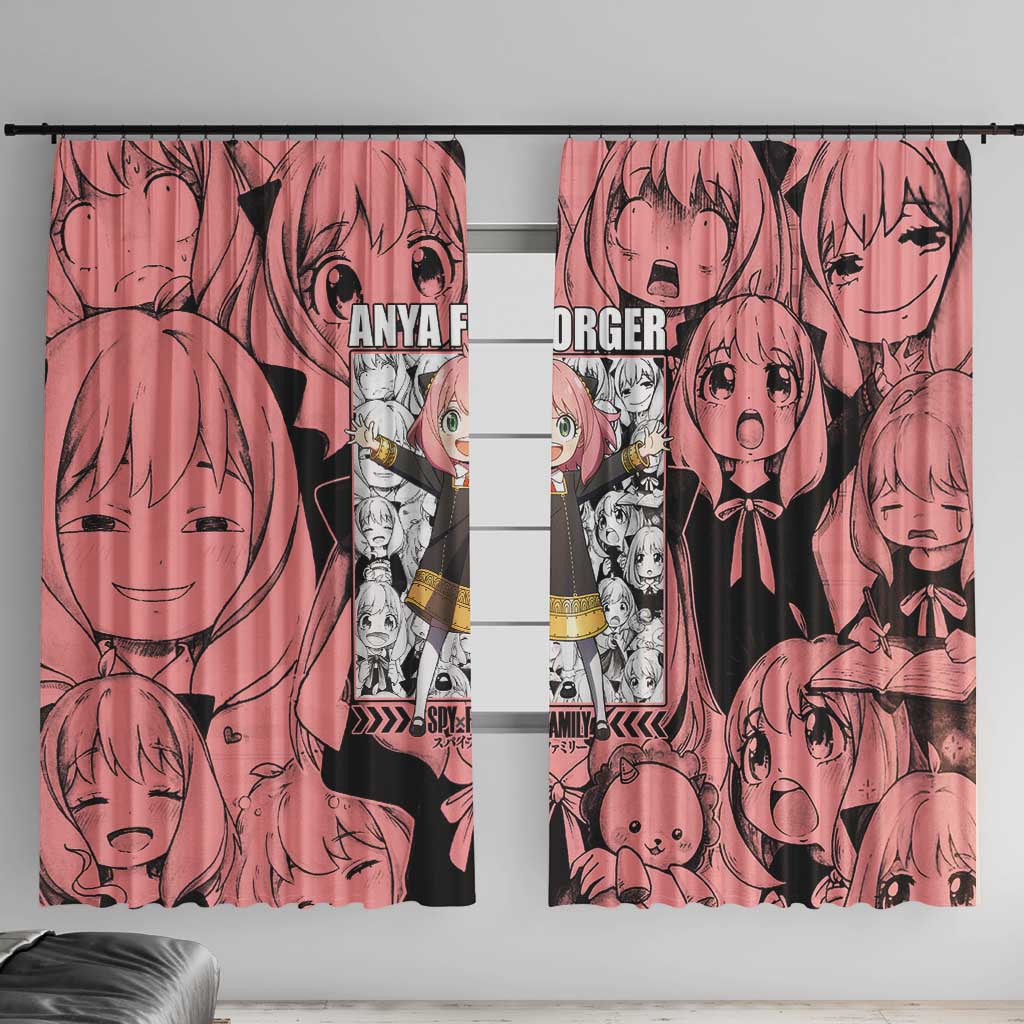 Anya Forger Bond Spy x Family Window Curtain Anime Mix Manga Style