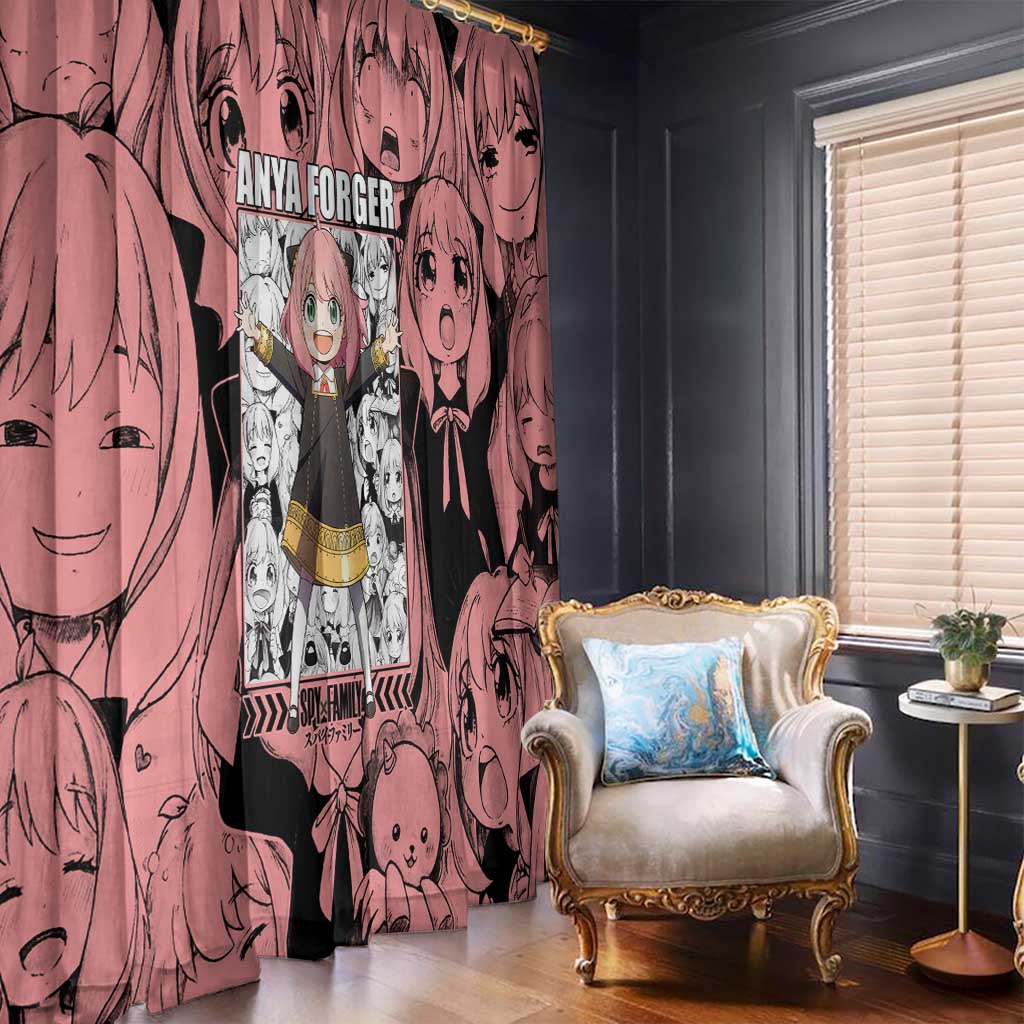 Anya Forger Bond Spy x Family Window Curtain Anime Mix Manga Style