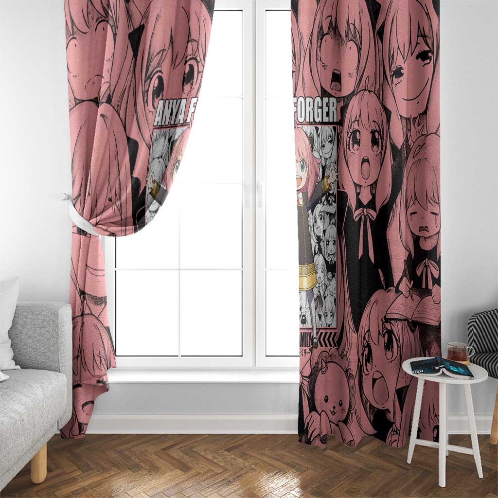 Anya Forger Bond Spy x Family Window Curtain Anime Mix Manga Style