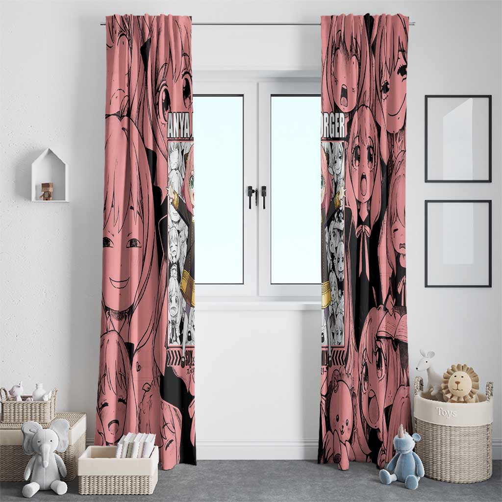 Anya Forger Bond Spy x Family Window Curtain Anime Mix Manga Style