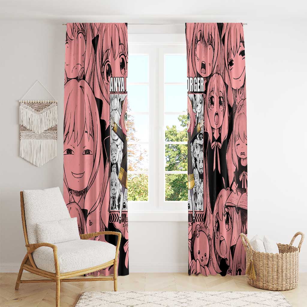 Anya Forger Bond Spy x Family Window Curtain Anime Mix Manga Style