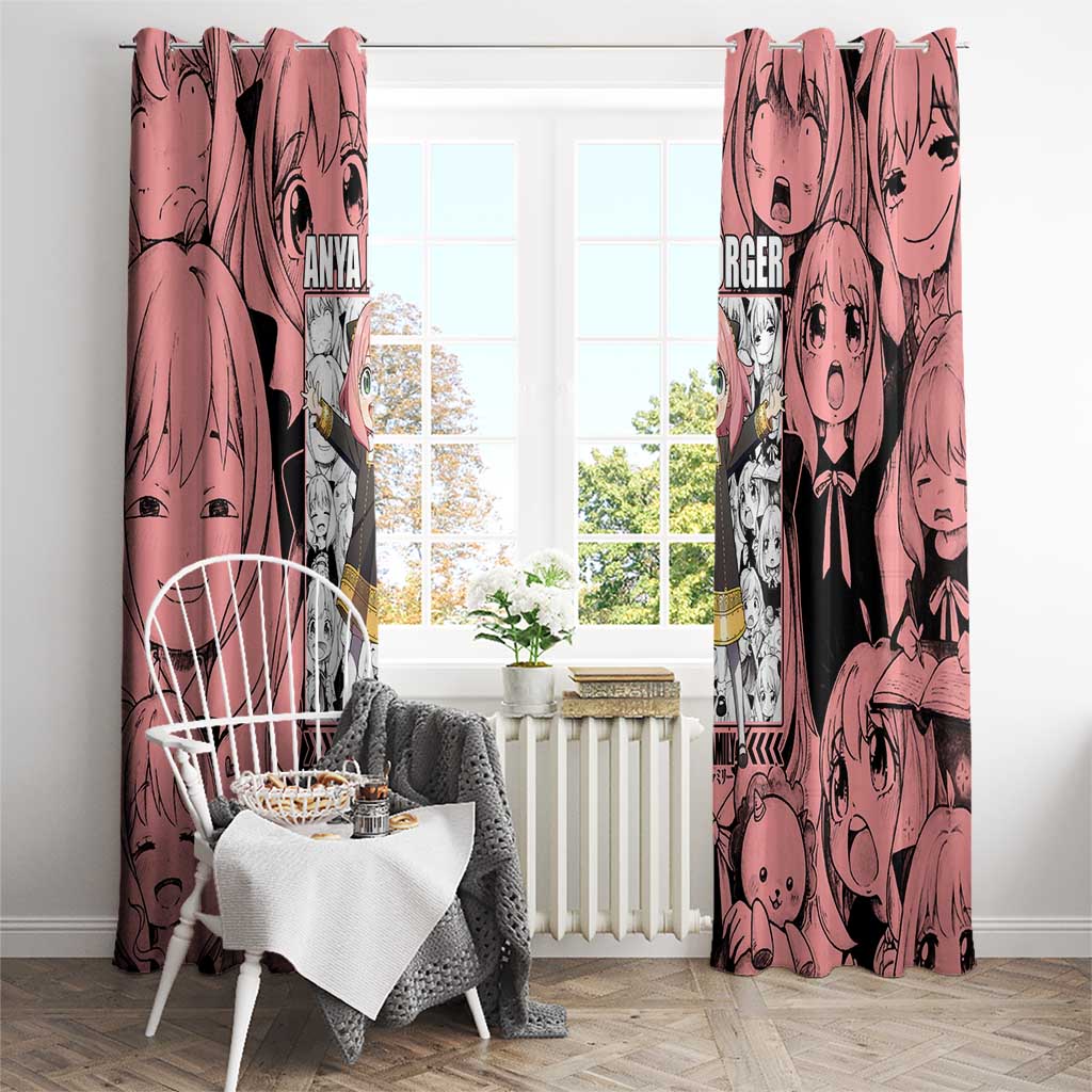 Anya Forger Bond Spy x Family Window Curtain Anime Mix Manga Style