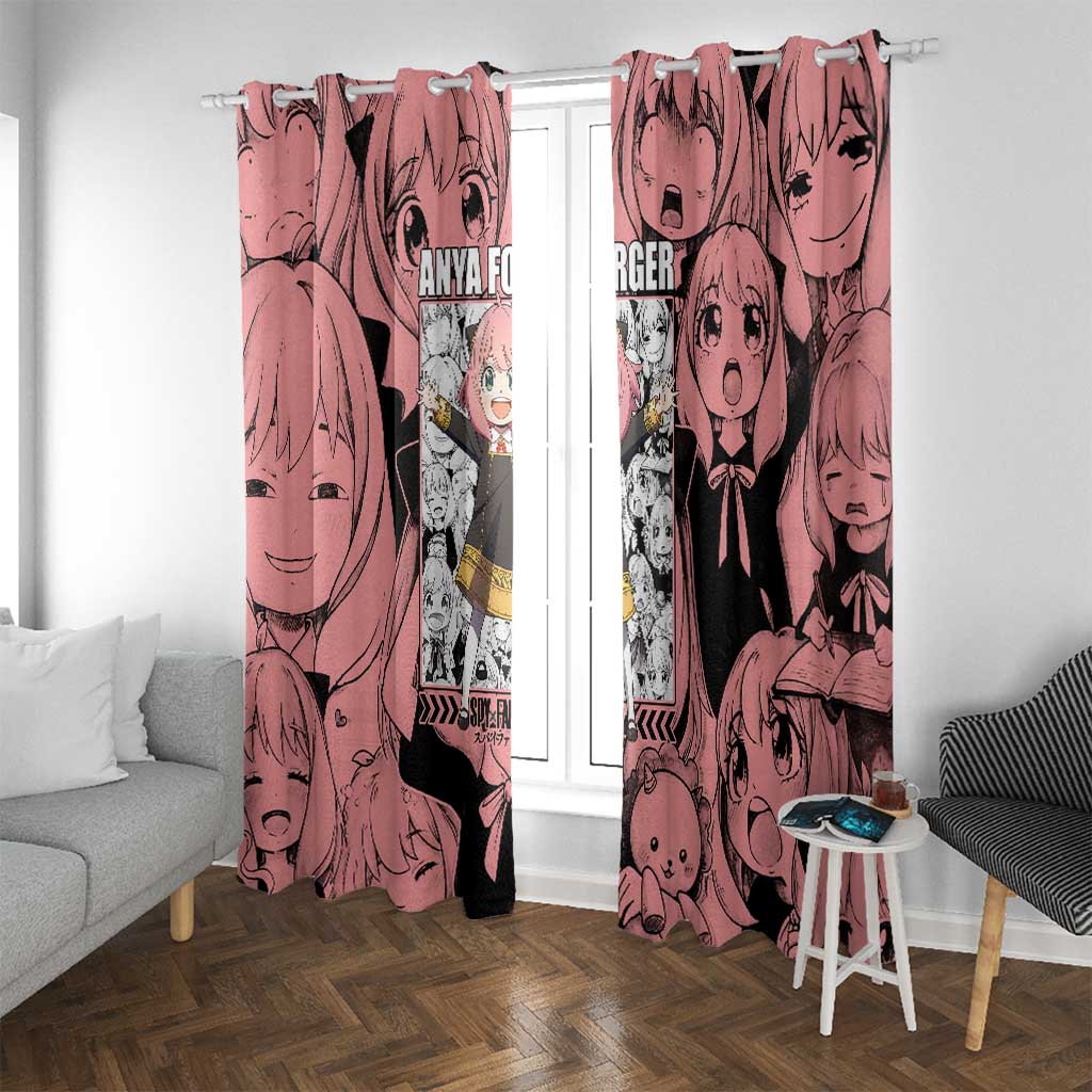 Anya Forger Bond Spy x Family Window Curtain Anime Mix Manga Style