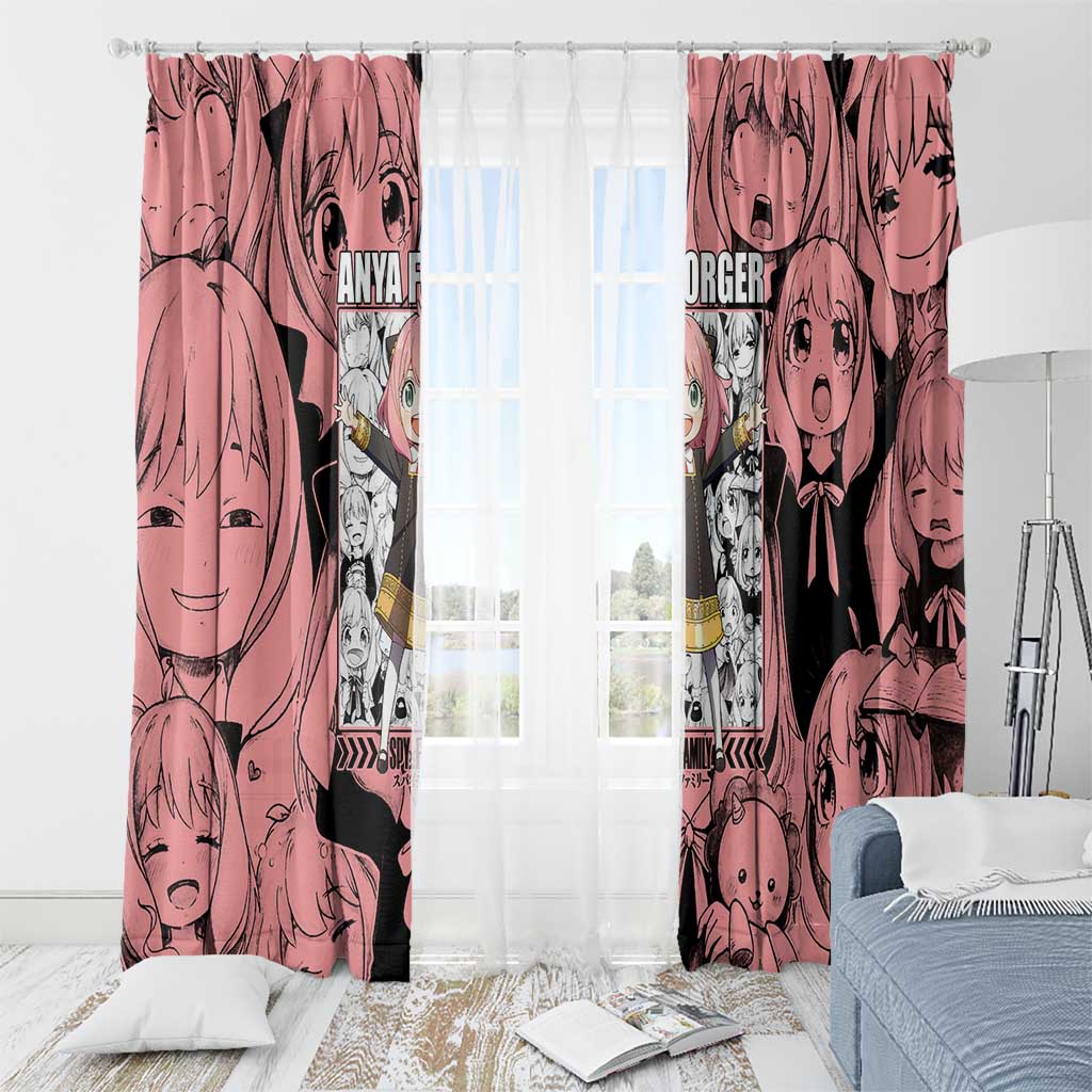 Anya Forger Bond Spy x Family Window Curtain Anime Mix Manga Style