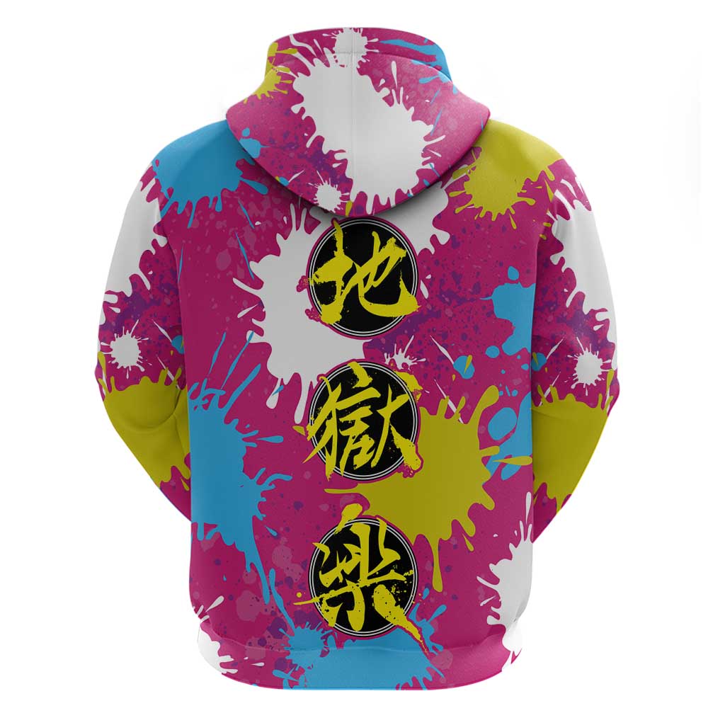 Art Fantasma Hell’s Paradise Hoodie Anime Uniform Mix Color Painting Splash