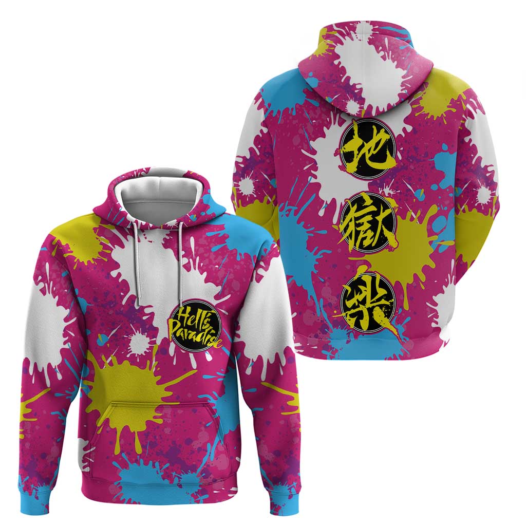 Art Fantasma Hell’s Paradise Hoodie Anime Uniform Mix Color Painting Splash