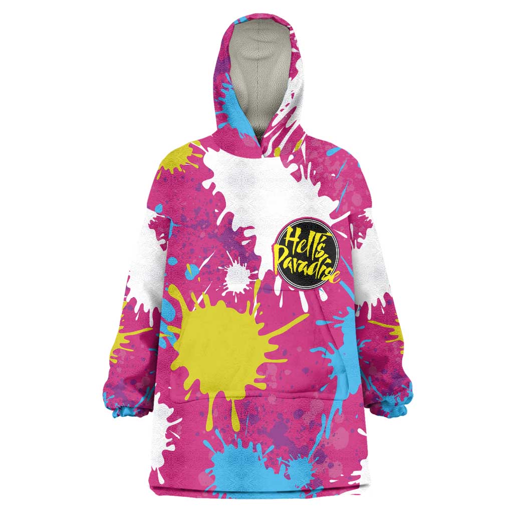 Art Fantasma Hell’s Paradise Wearable Blanket Hoodie Anime Uniform Mix Color Painting Splash