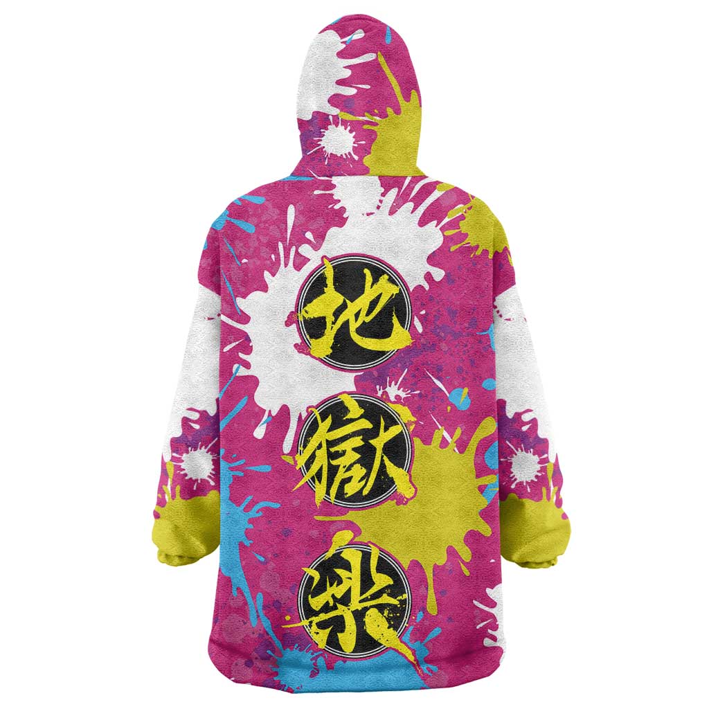 Art Fantasma Hell’s Paradise Wearable Blanket Hoodie Anime Uniform Mix Color Painting Splash