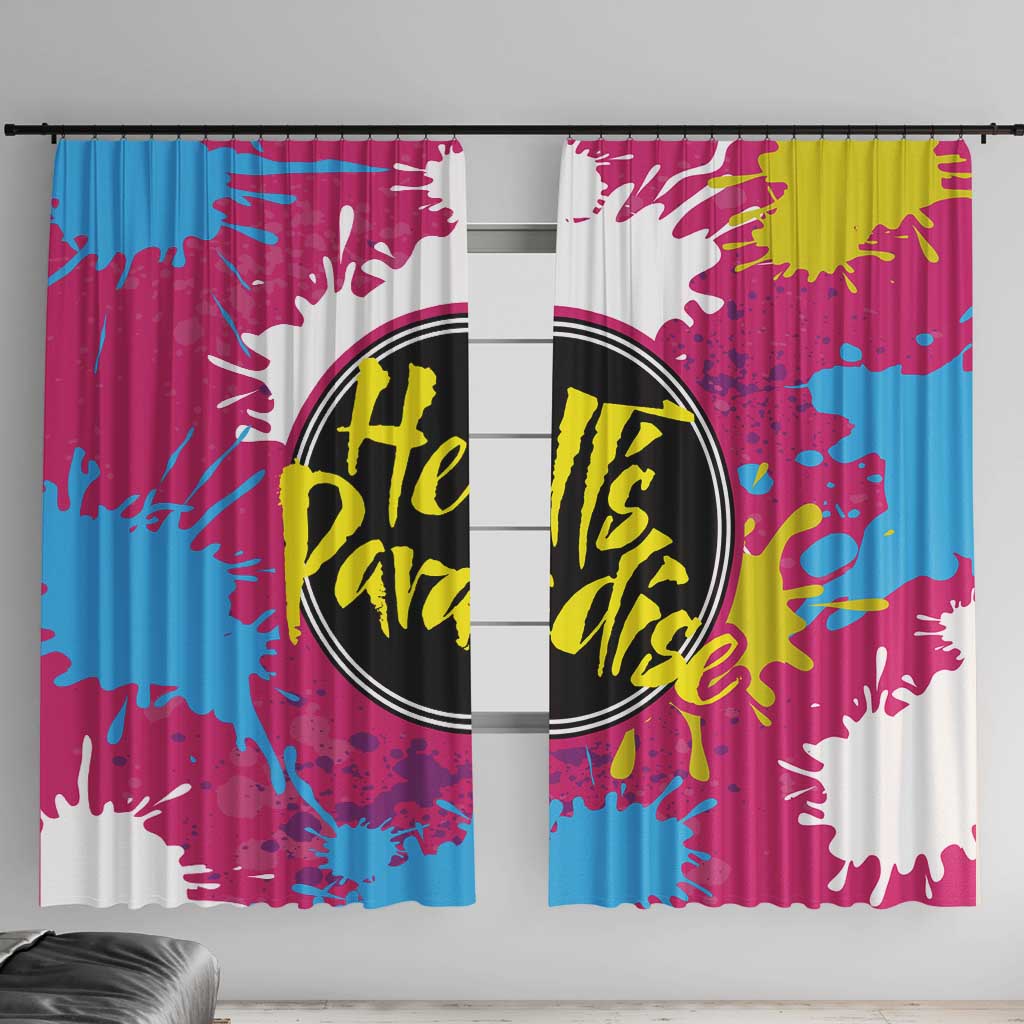 Art Fantasma Hell’s Paradise Window Curtain Anime Uniform Mix Color Painting Splash