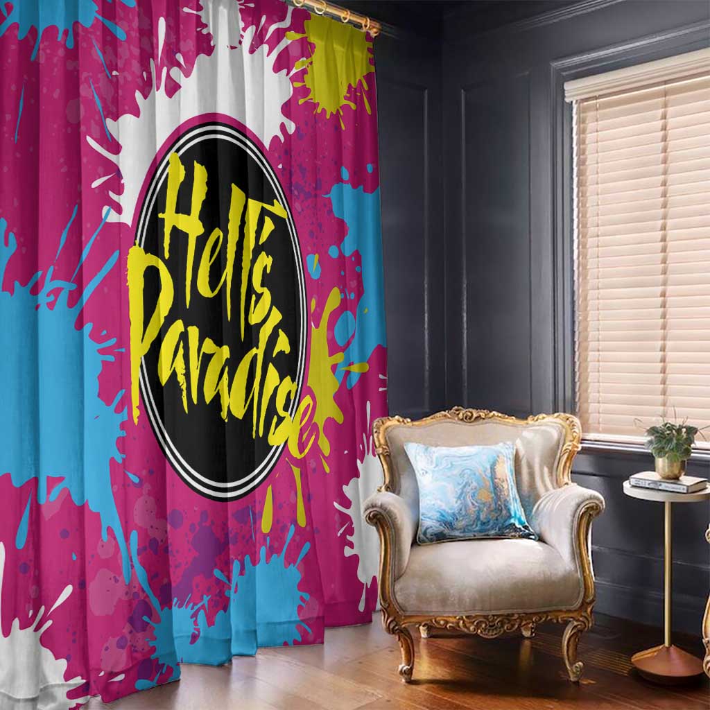 Art Fantasma Hell’s Paradise Window Curtain Anime Uniform Mix Color Painting Splash