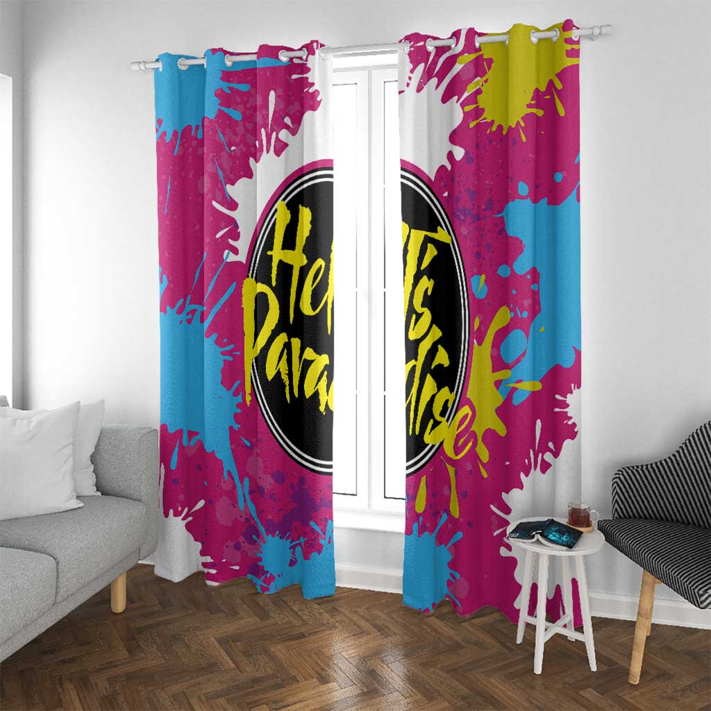 Art Fantasma Hell’s Paradise Window Curtain Anime Uniform Mix Color Painting Splash