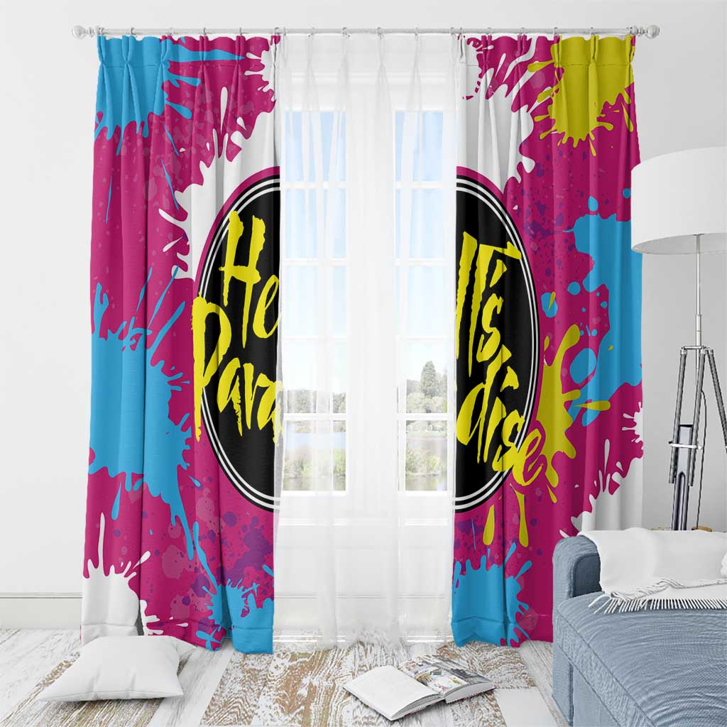 Art Fantasma Hell’s Paradise Window Curtain Anime Uniform Mix Color Painting Splash