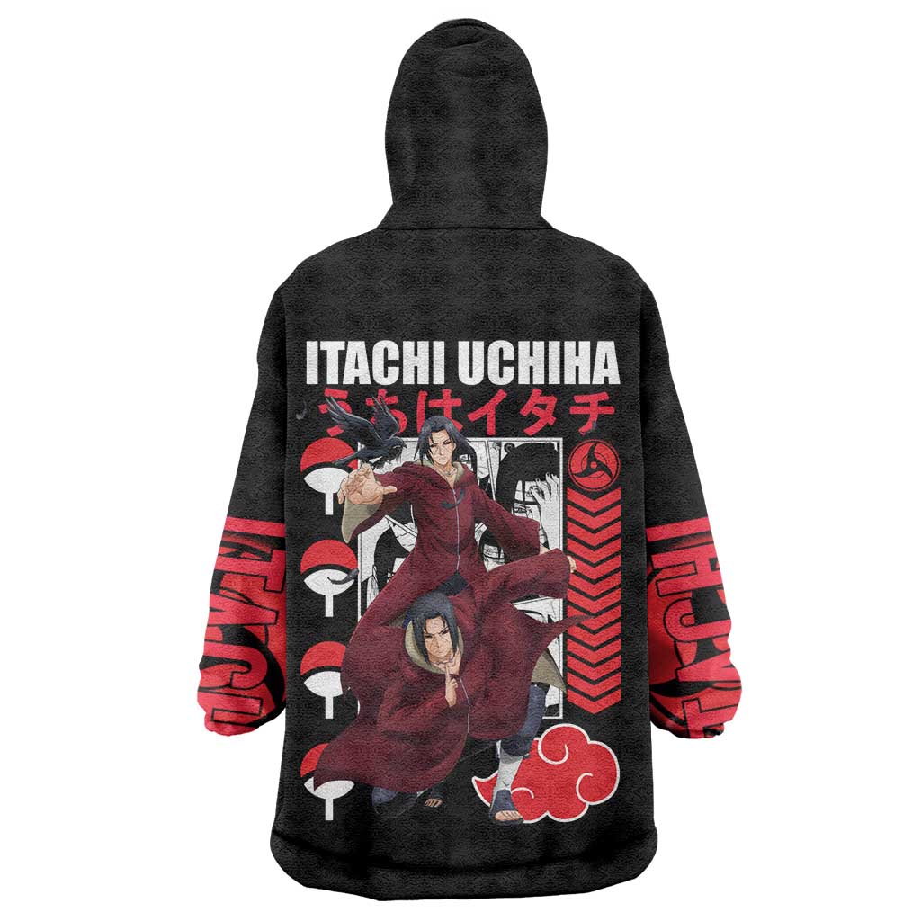 Uchiha Itachi V2 Naruto Wearable Blanket Hoodie Anime Style - The Mazicc