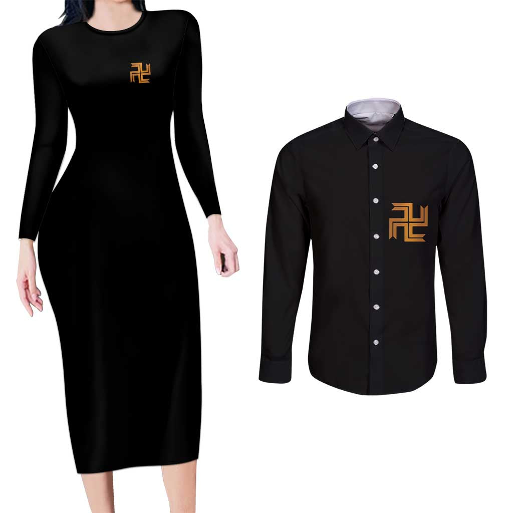 Mikey Sano Manjiro Tokyo Revengers Couples Matching Long Sleeve Bodycon Dress and Long Sleeve Button Shirt Anime Style