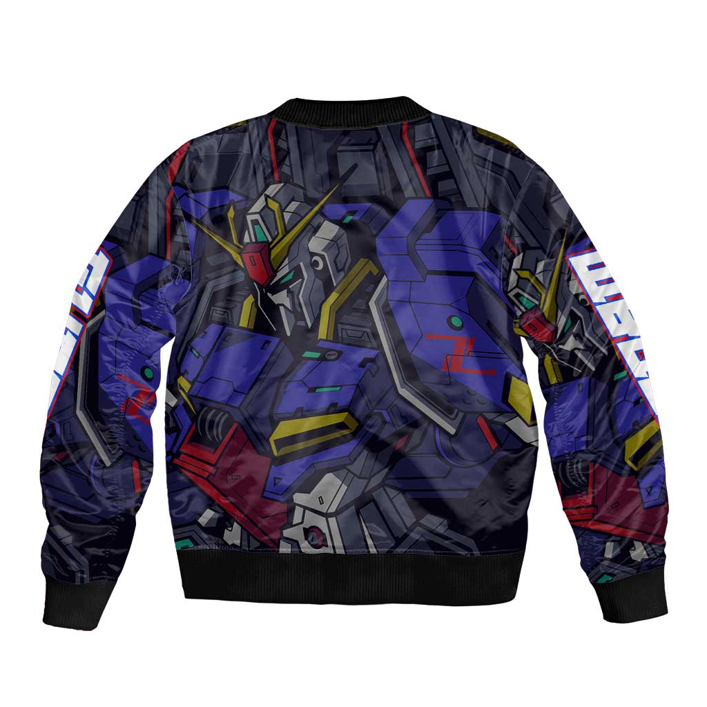 Abstract Gundam Bomber Jacket Anime Mix Abstract Background Style