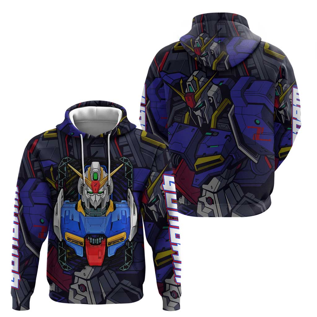 Abstract Gundam Hoodie Anime Mix Abstract Background Style