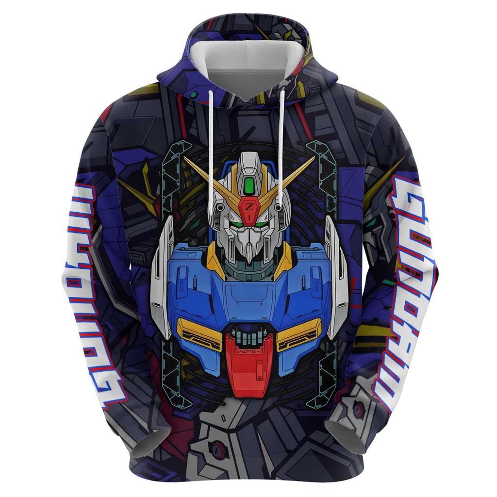 Abstract Gundam Hoodie Anime Mix Abstract Background Style