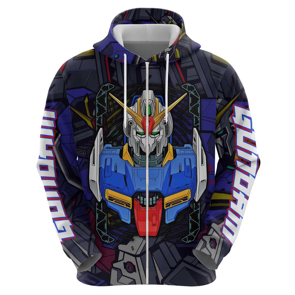 Abstract Gundam Hoodie Anime Mix Abstract Background Style