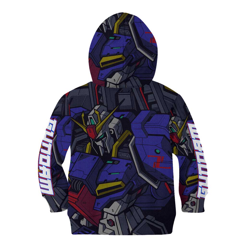 Abstract Gundam Kid Hoodie Anime Mix Abstract Background Style