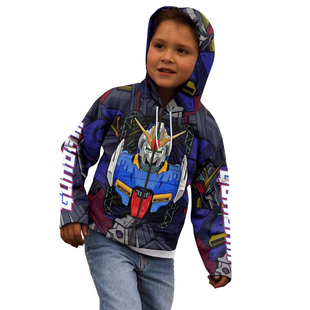 Abstract Gundam Kid Hoodie Anime Mix Abstract Background Style