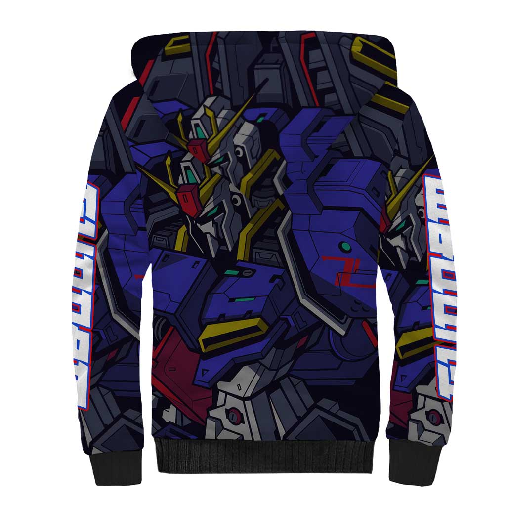 Abstract Gundam Sherpa Hoodie Anime Mix Abstract Background Style