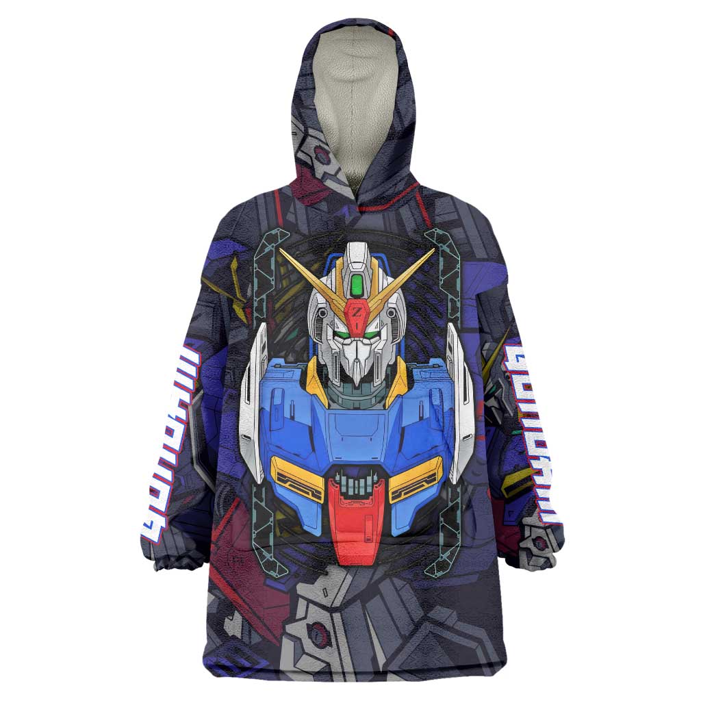 Abstract Gundam Wearable Blanket Hoodie Anime Mix Abstract Background Style
