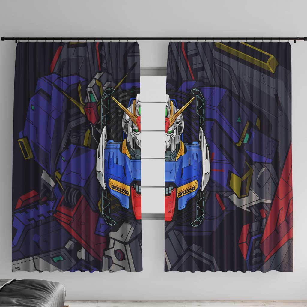 Abstract Gundam Window Curtain Anime Mix Abstract Background Style