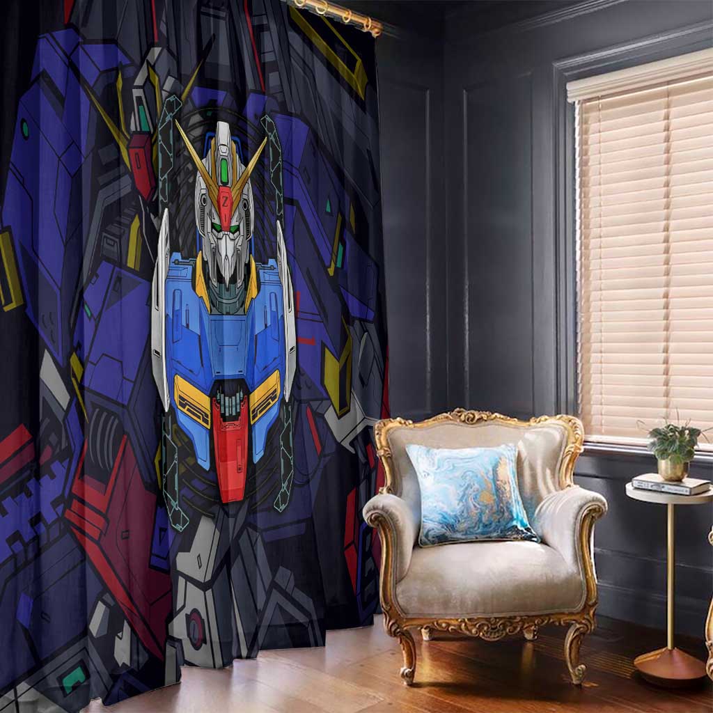 Abstract Gundam Window Curtain Anime Mix Abstract Background Style