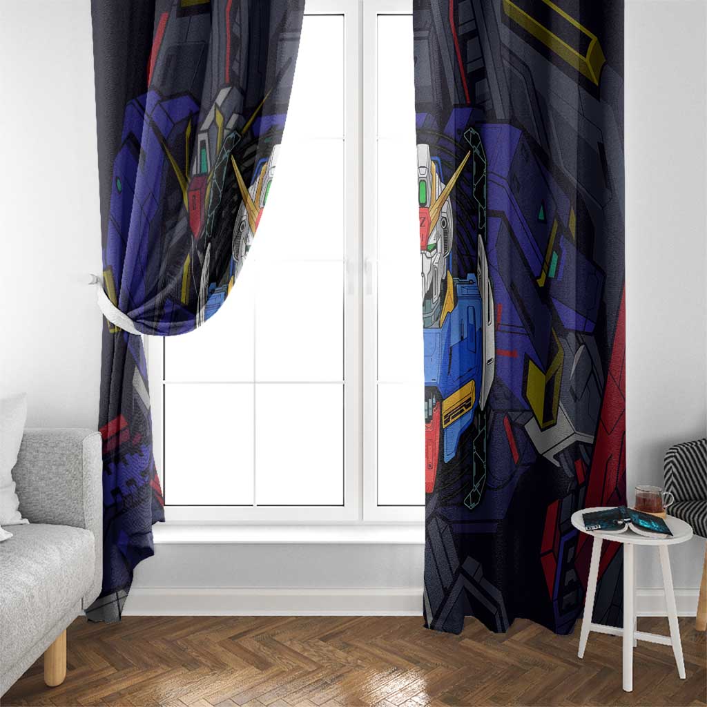 Abstract Gundam Window Curtain Anime Mix Abstract Background Style