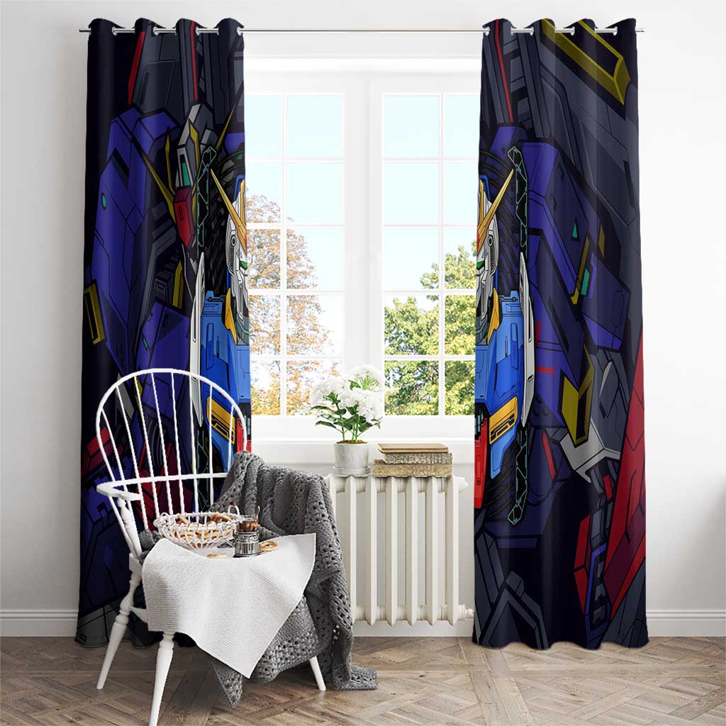 Abstract Gundam Window Curtain Anime Mix Abstract Background Style