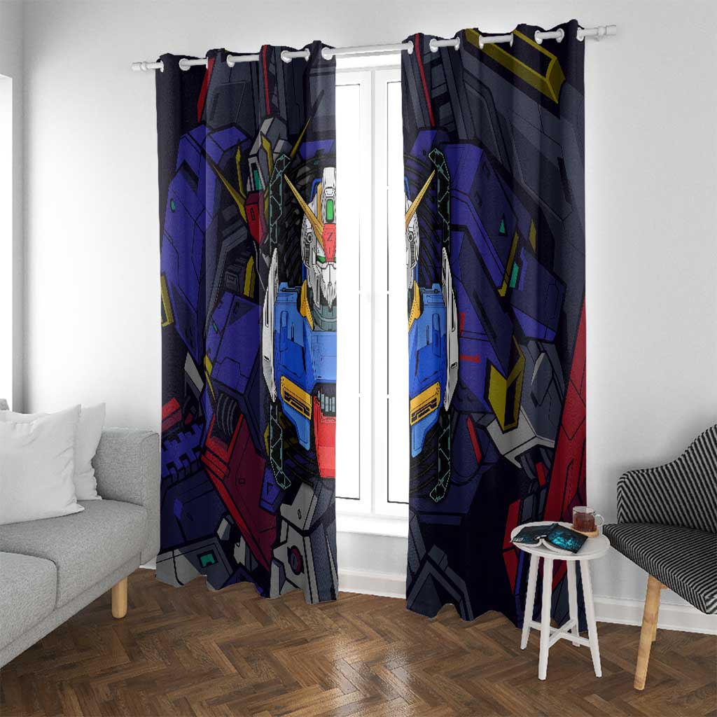 Abstract Gundam Window Curtain Anime Mix Abstract Background Style