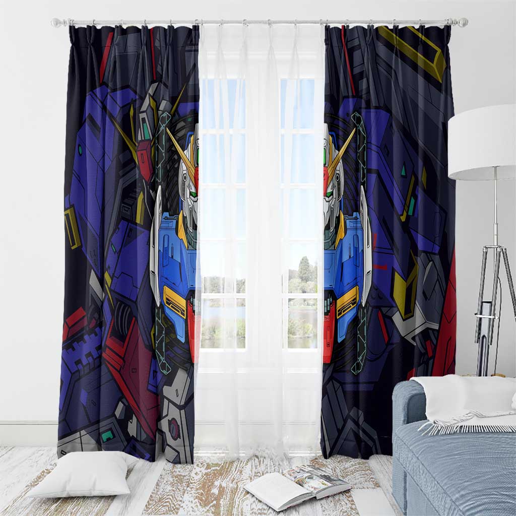 Abstract Gundam Window Curtain Anime Mix Abstract Background Style