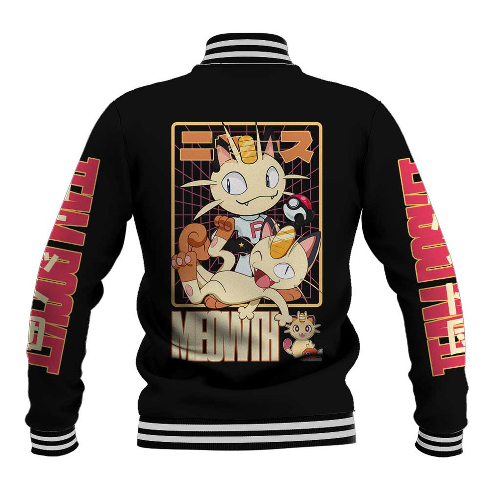 Meowth Poke Baseball Jacket Anime Style
