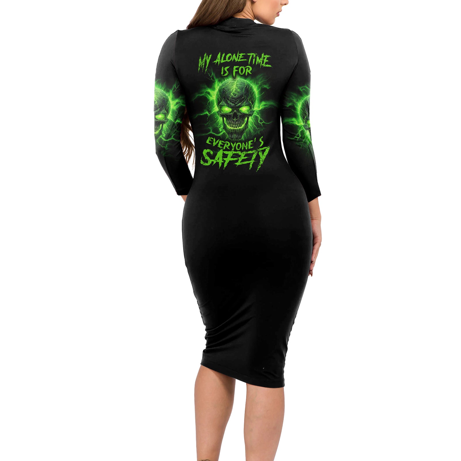 my-alone-time-is-for-everyones-safety-long-sleeve-bodycon-dress