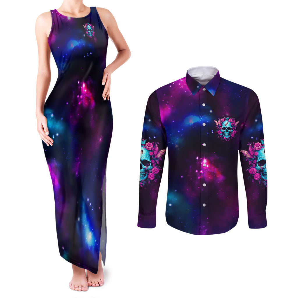 karma-fairy-skull-galaxy-couples-matching-tank-maxi-dress-and-long-sleeve-button-shirt