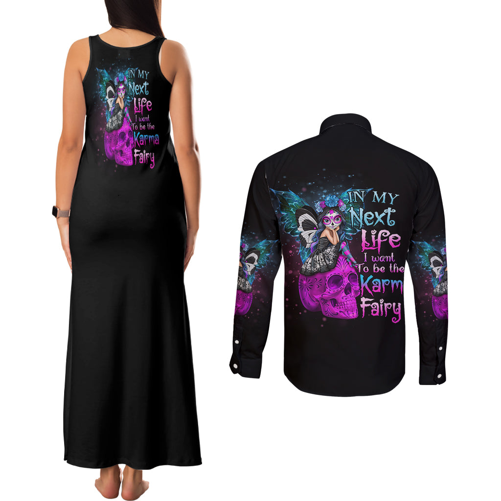 in-my-next-life-i-want-to-be-the-karma-fairy-couples-matching-tank-maxi-dress-and-long-sleeve-button-shirt