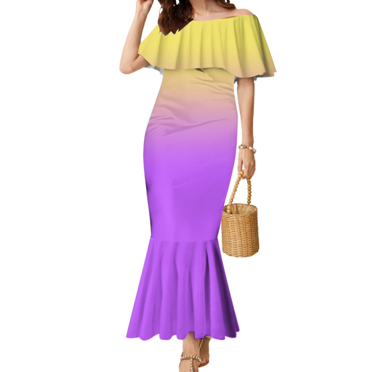 im-blunt-because-god-rolled-me-sunflower-mermaid-dress