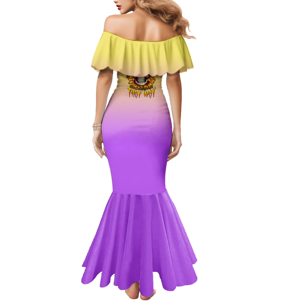 im-blunt-because-god-rolled-me-sunflower-mermaid-dress