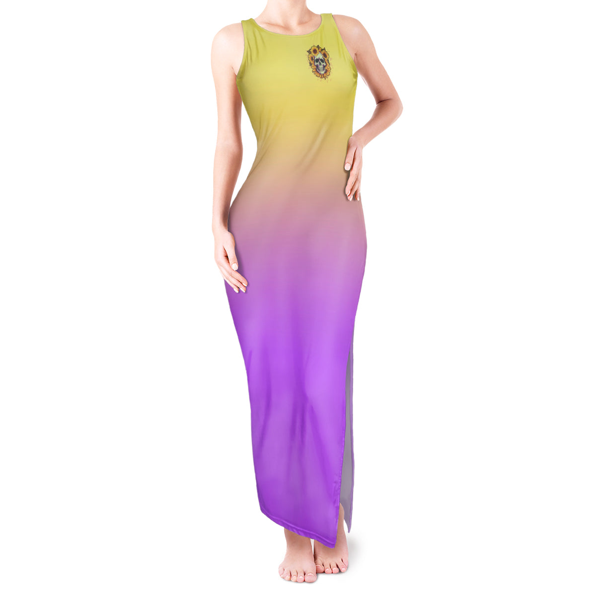 im-blunt-because-god-rolled-me-sunflower-tank-maxi-dress